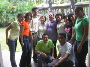 Some CAEDEBA and Students Union members. Librarianship School. Universidad Central de Venezuela