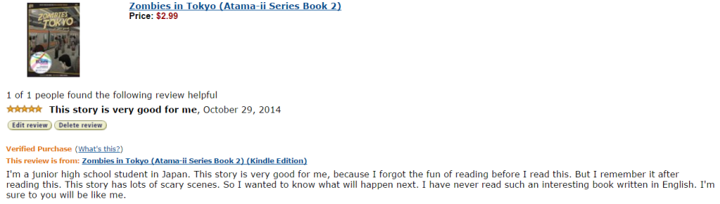 Student book review on Amazon
