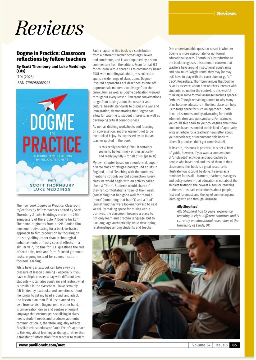 Review in Modern English Teacher journal