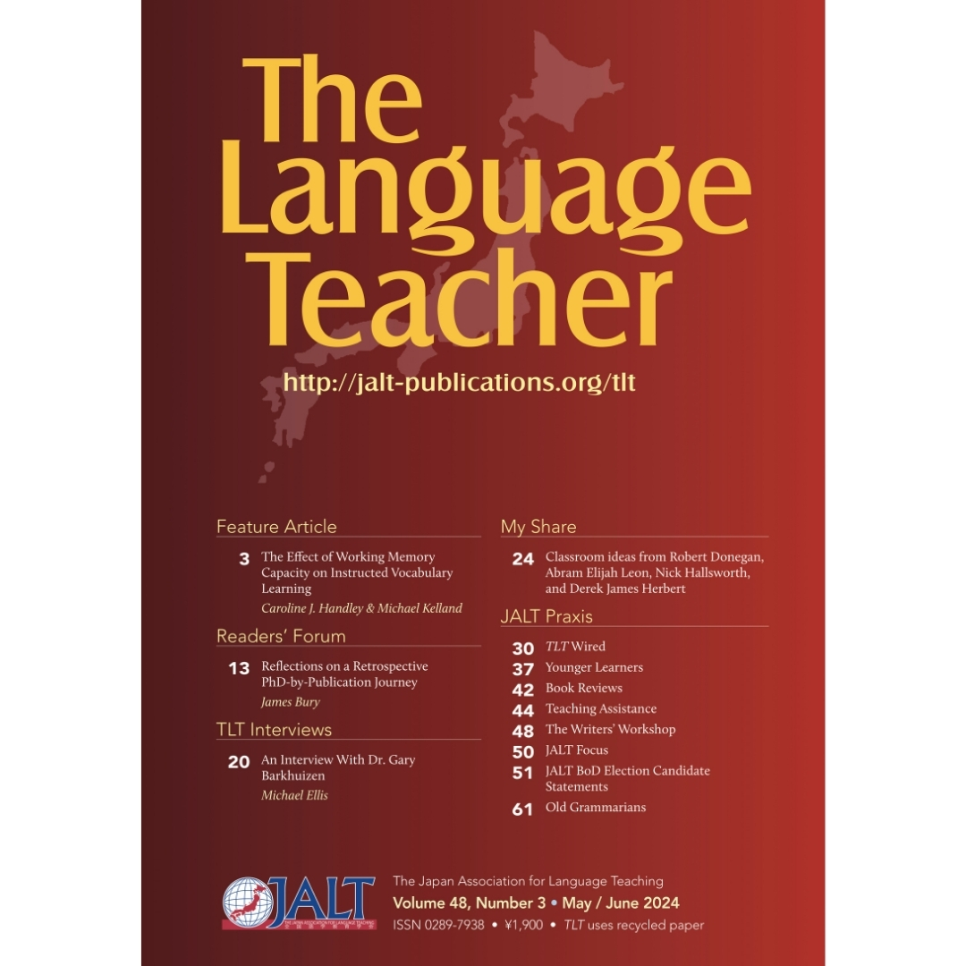The Language Teacher journal cover May/June 2024