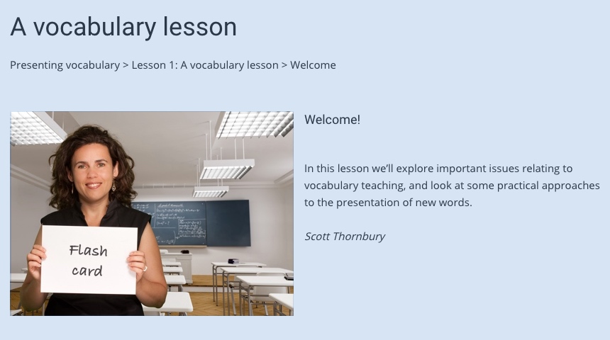 Teaching a Vocabulary Lesson